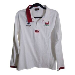 Canterbury England Union Rugby Home Shirt Unique Rare Youth Size 14/ Men S